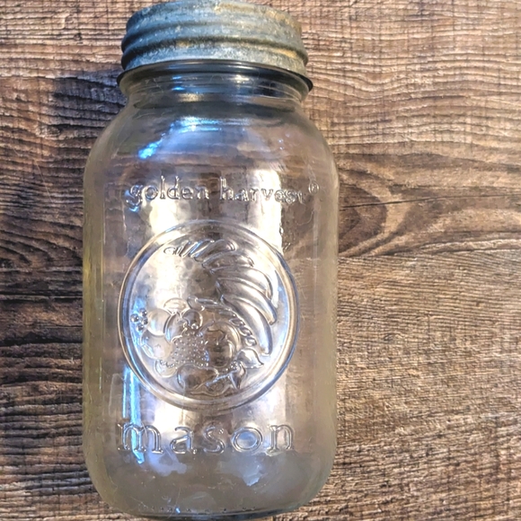 Accents Vintage Golden Harvest Mason Jar With Ball Zinc Lid Poshmark